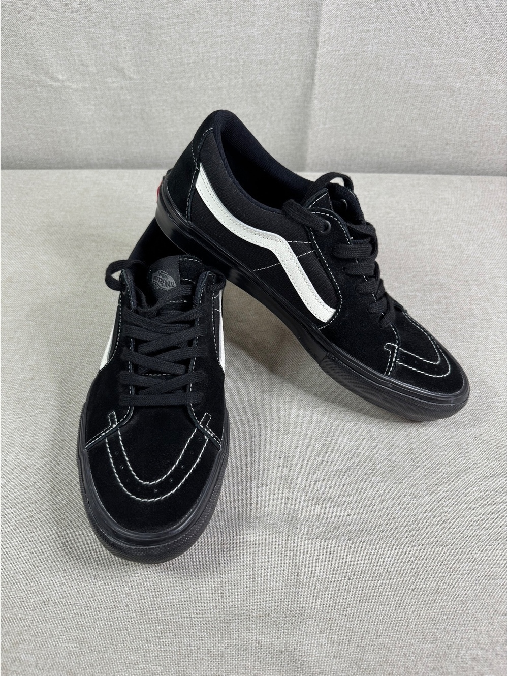 Vans Black and White Skate Shoes with PopCush Comfort Technology